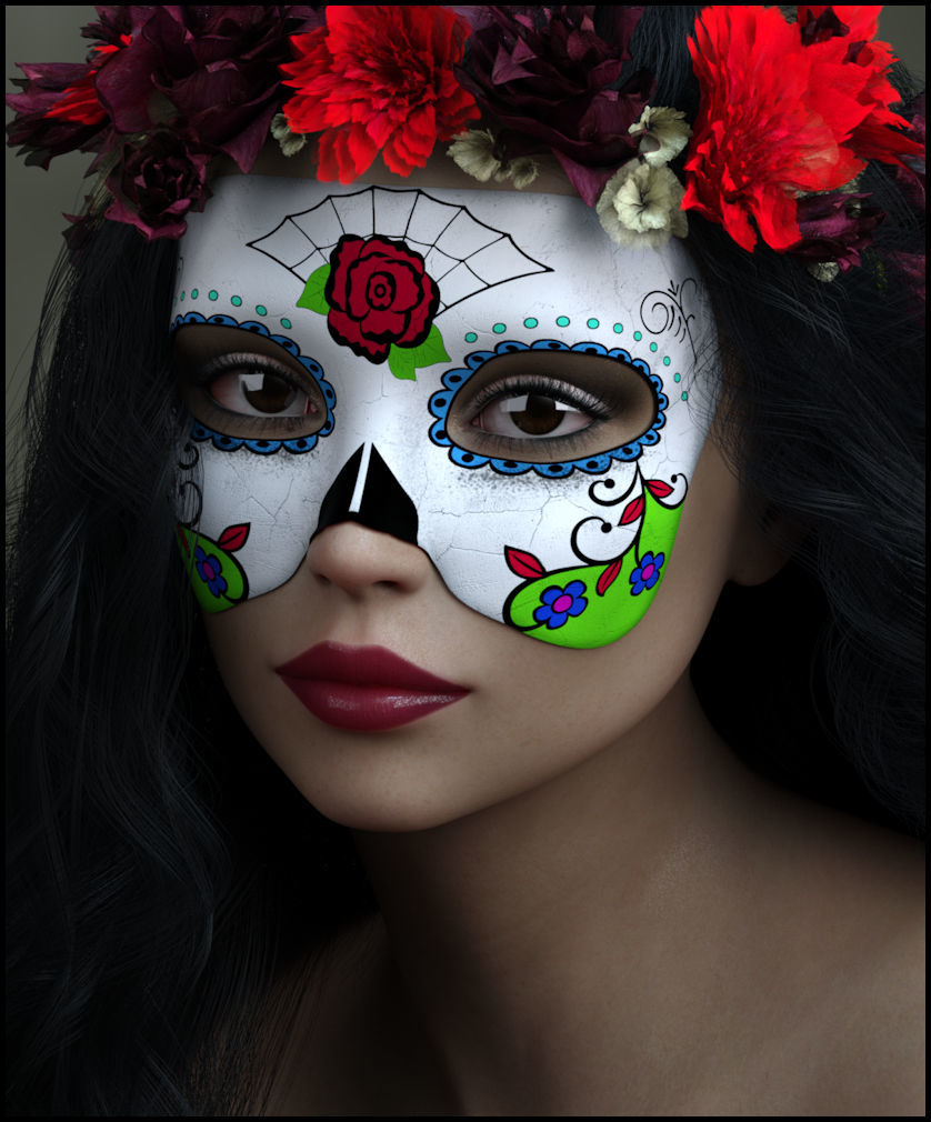 Painted Skin: Masks for G8F and G8.1F