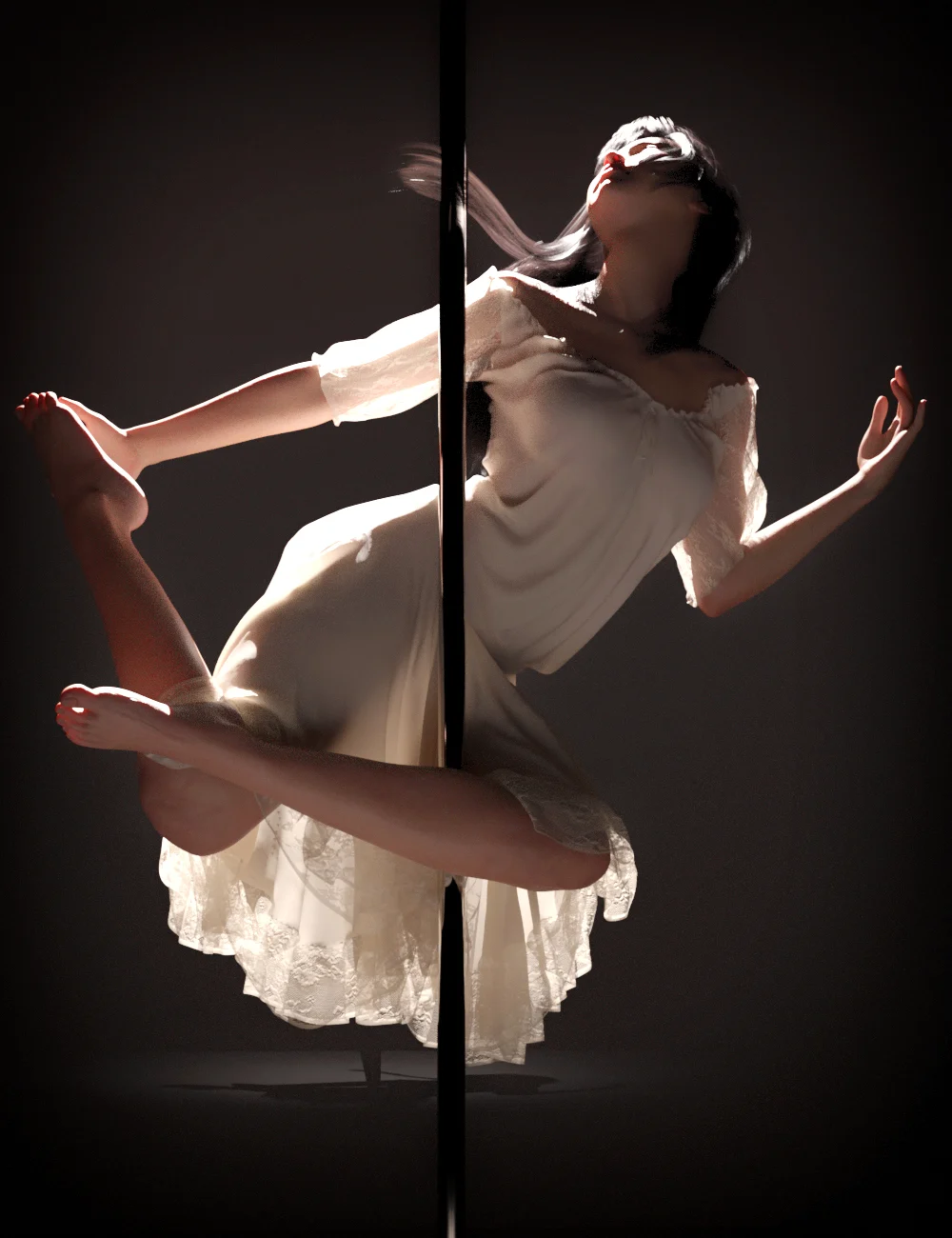 Woman Pole Dancer Dancing Poses on Pole Graphic by barnawi26 · Creative  Fabrica